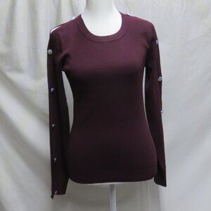 Inc. L/S Cold Shoulder Sweater with Sparkling Rhinestones
